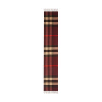 BURGUNDY Écharpe réversible en cachemire check et Monogram