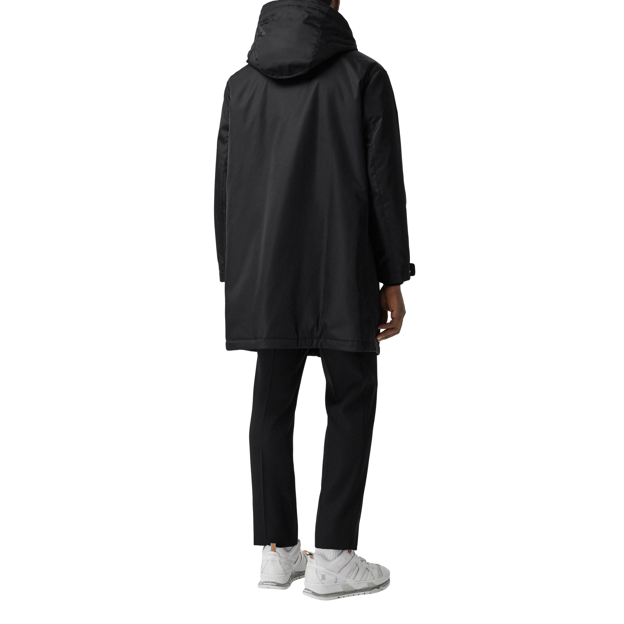 BLACK Parka en sergé technique à logo