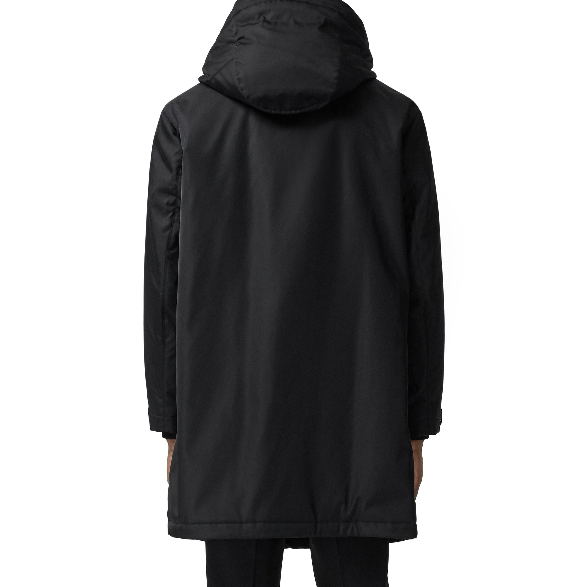 BLACK Parka en sergé technique à logo