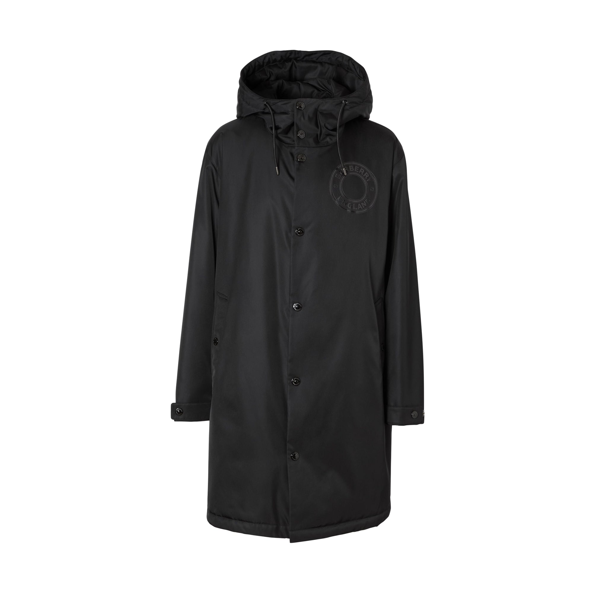 BLACK Parka en sergé technique à logo