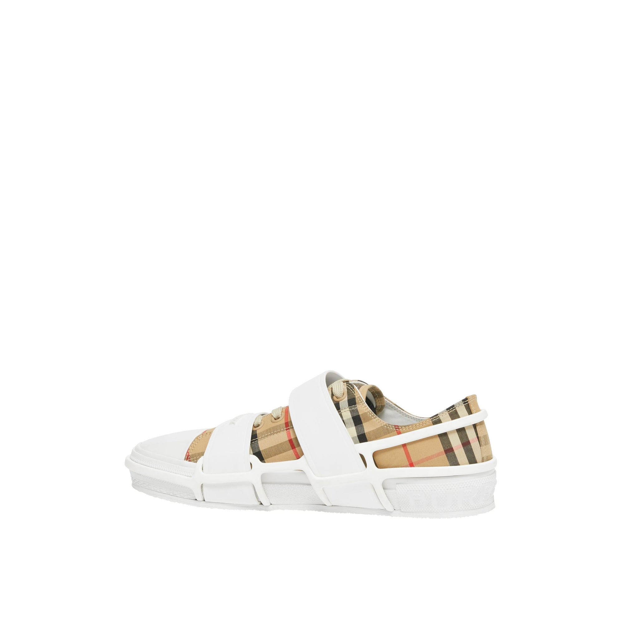 ARCHIVE BEIGE Sneakers Webb en coton Vintage Check et cuir