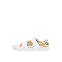 ARCHIVE BEIGE Sneakers Webb en coton Vintage Check et cuir