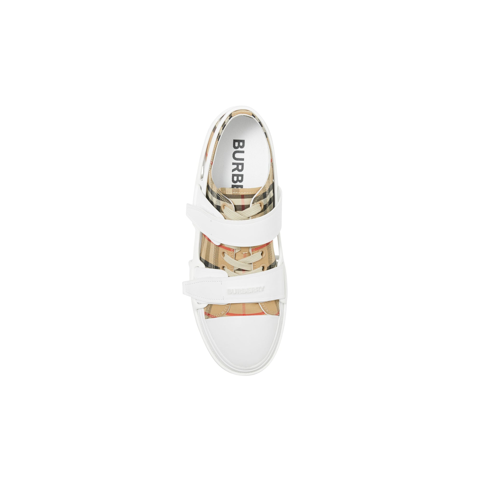 ARCHIVE BEIGE Sneakers Webb en coton Vintage Check et cuir