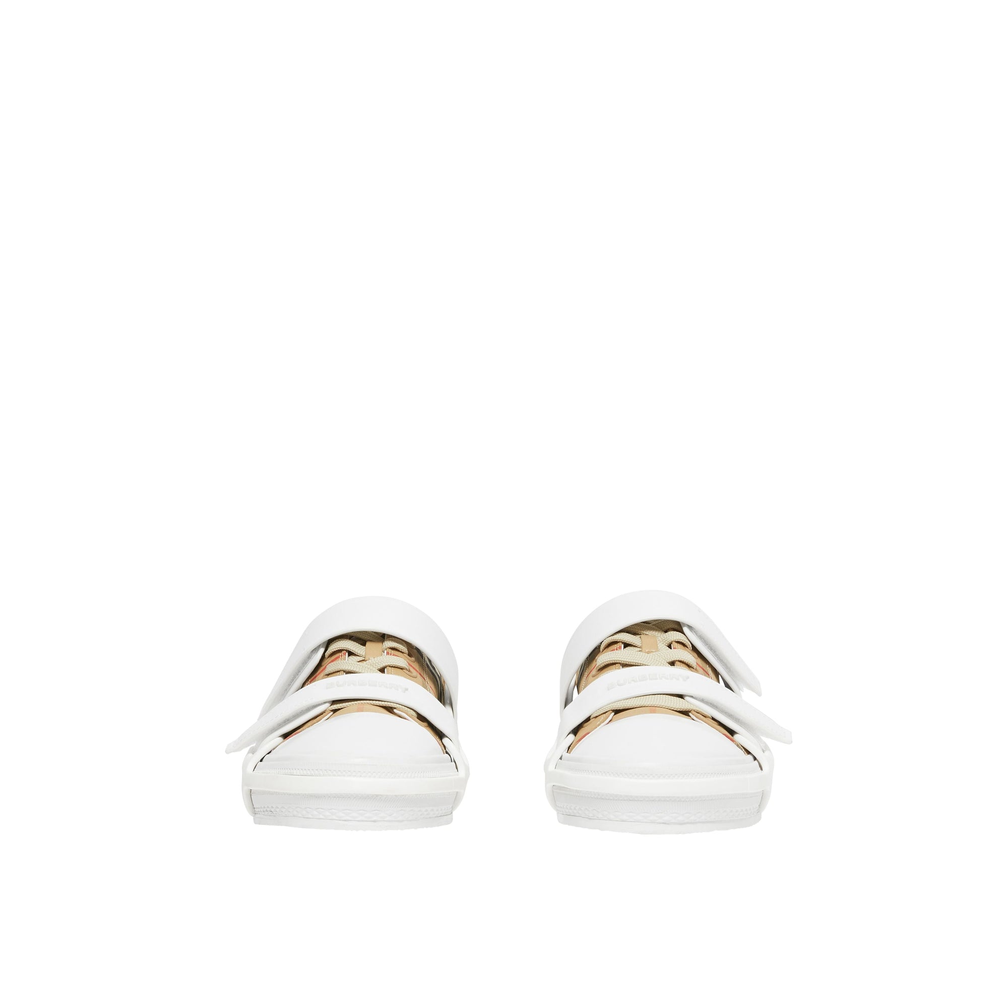 ARCHIVE BEIGE Sneakers Webb en coton Vintage Check et cuir