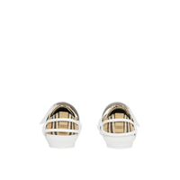 ARCHIVE BEIGE Sneakers Webb en coton Vintage Check et cuir