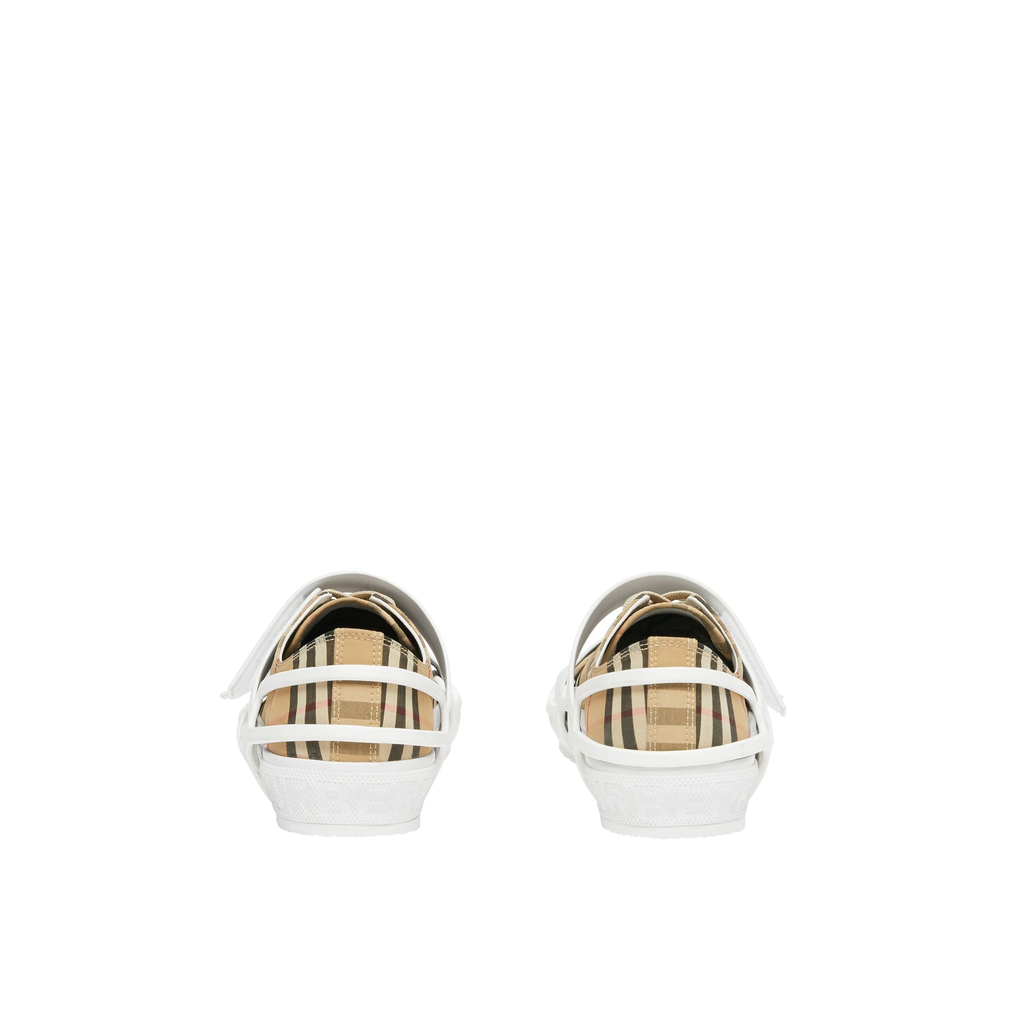 ARCHIVE BEIGE Sneakers Webb en coton Vintage Check et cuir