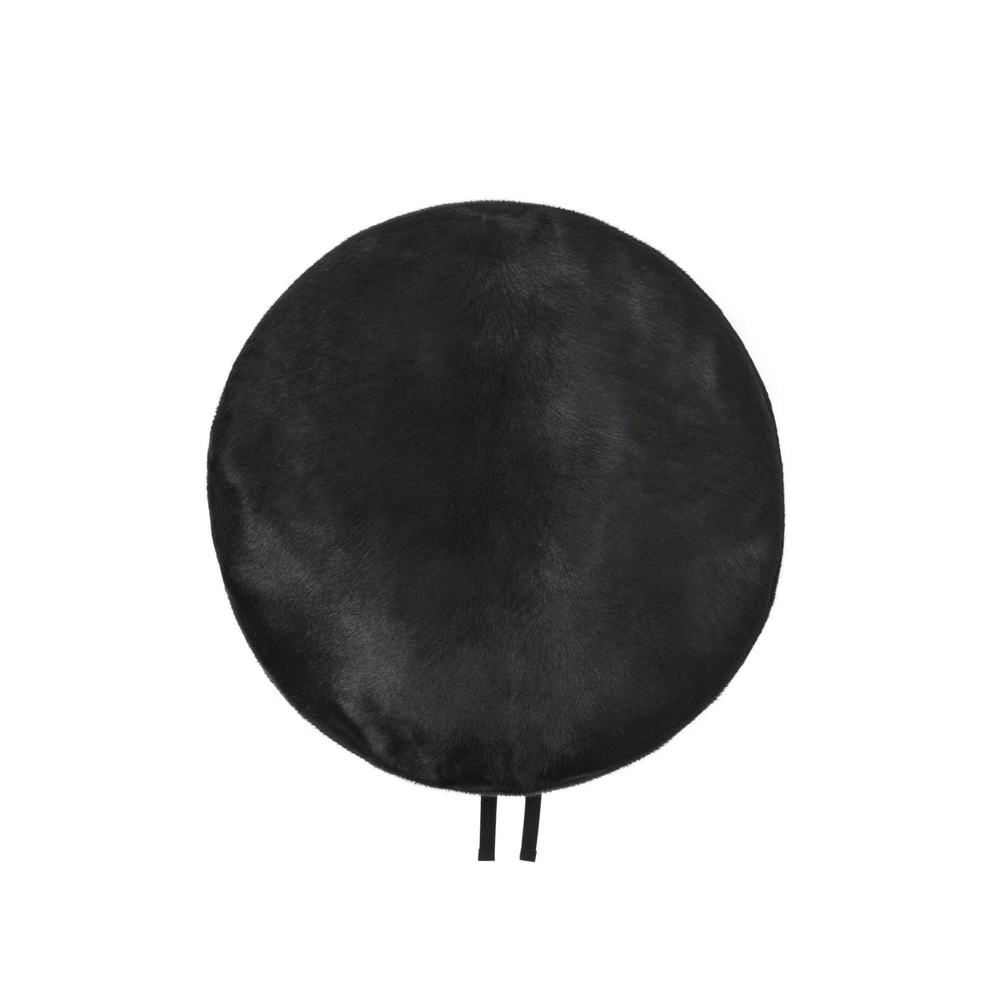 BLACK Béret oversize en poil de veau
