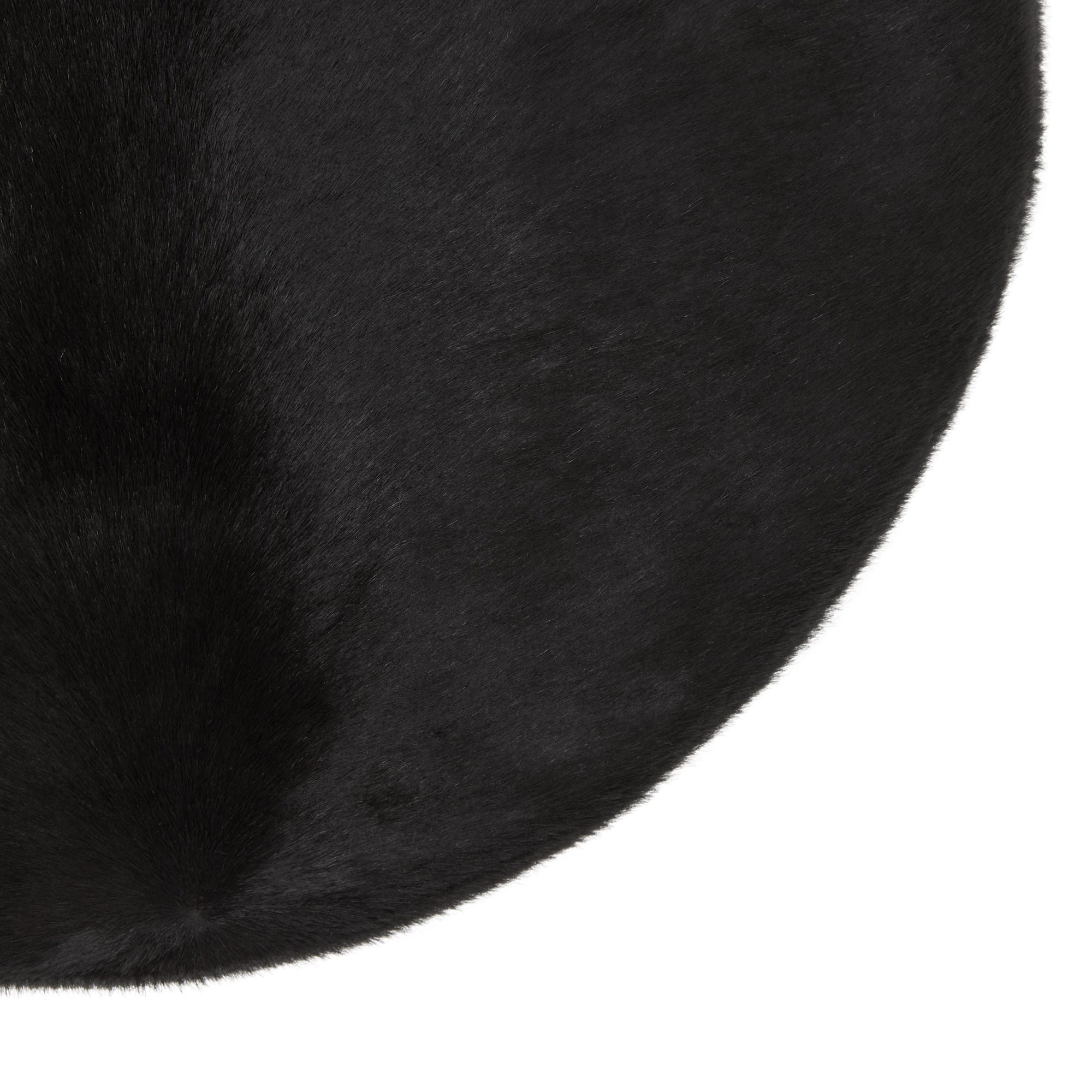 BLACK Béret oversize en poil de veau