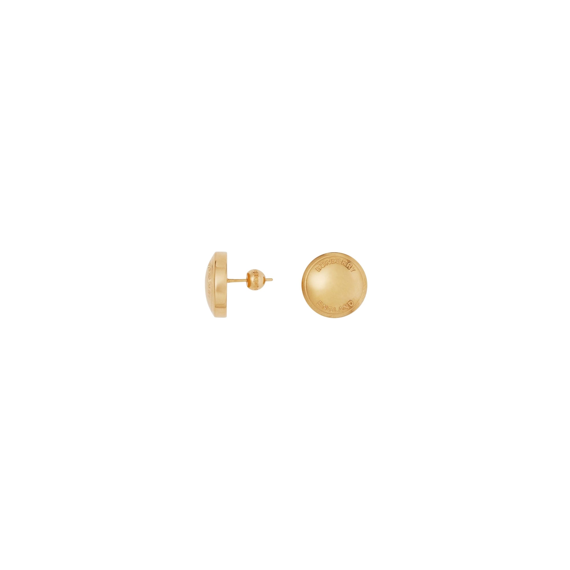 LIGHT GOLD Boucles d'oreilles plaquées or avec logo