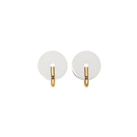 PALLADIO/LIGHT GOLD Boucles d'oreilles disque plaquées or et palladium