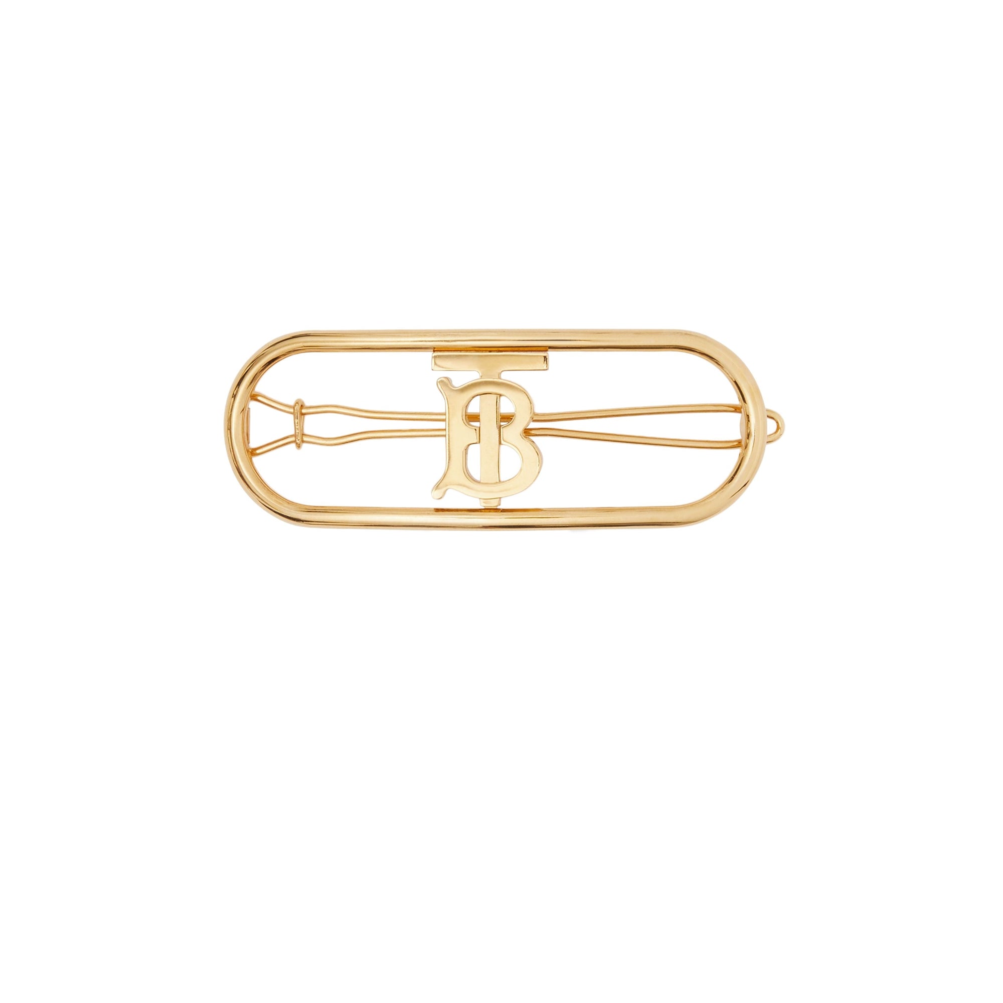 LIGHT GOLD Barrette plaquée or Monogram