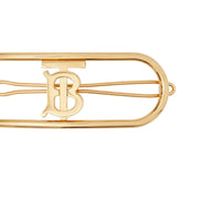 LIGHT GOLD Barrette plaquée or Monogram