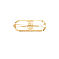 LIGHT GOLD Barrette plaquée or Monogram