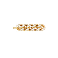 LIGHT GOLD/CRYSTAL Barrette à maillons plaquée or avec cristaux