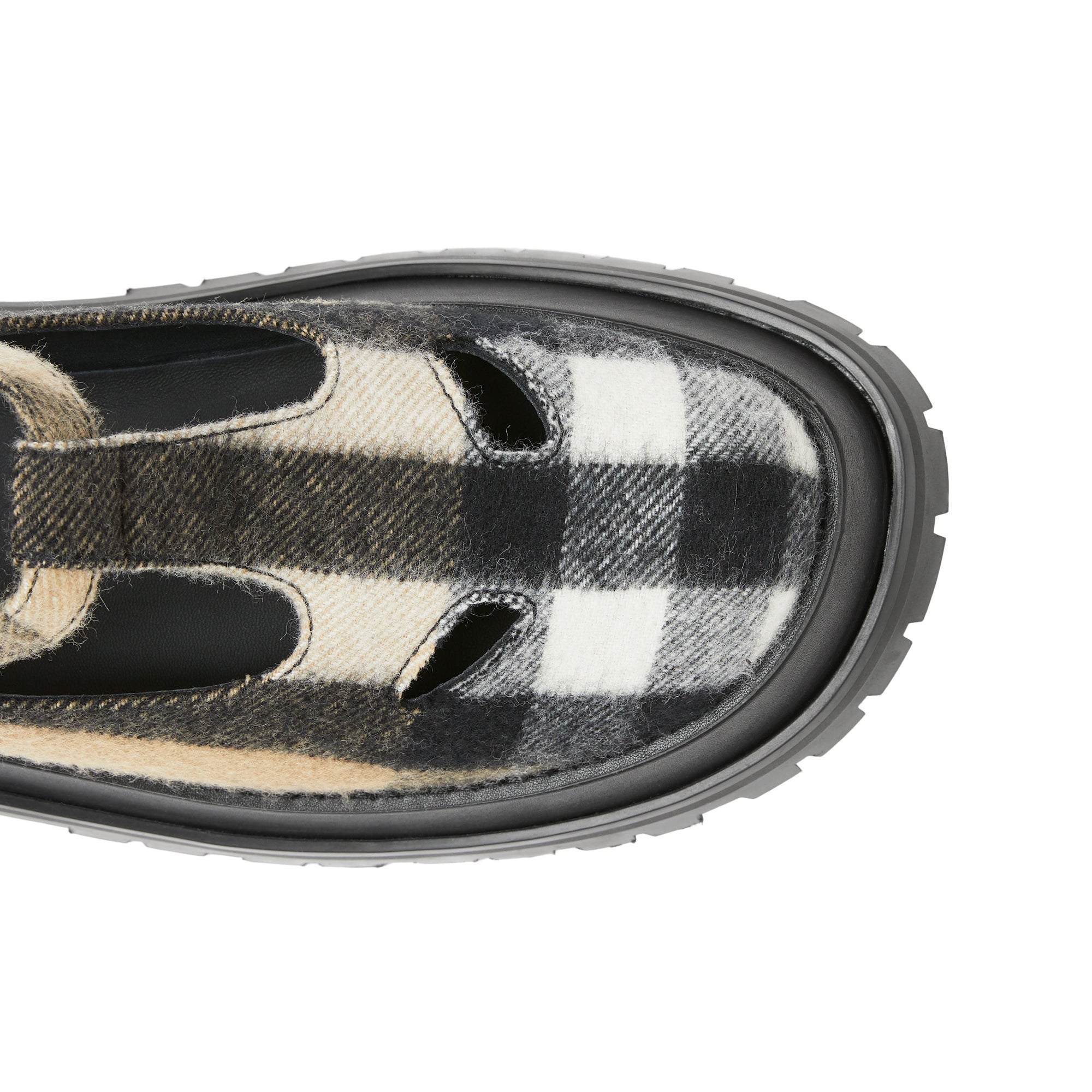ARCHIVE BEIGE Salomés en laine check