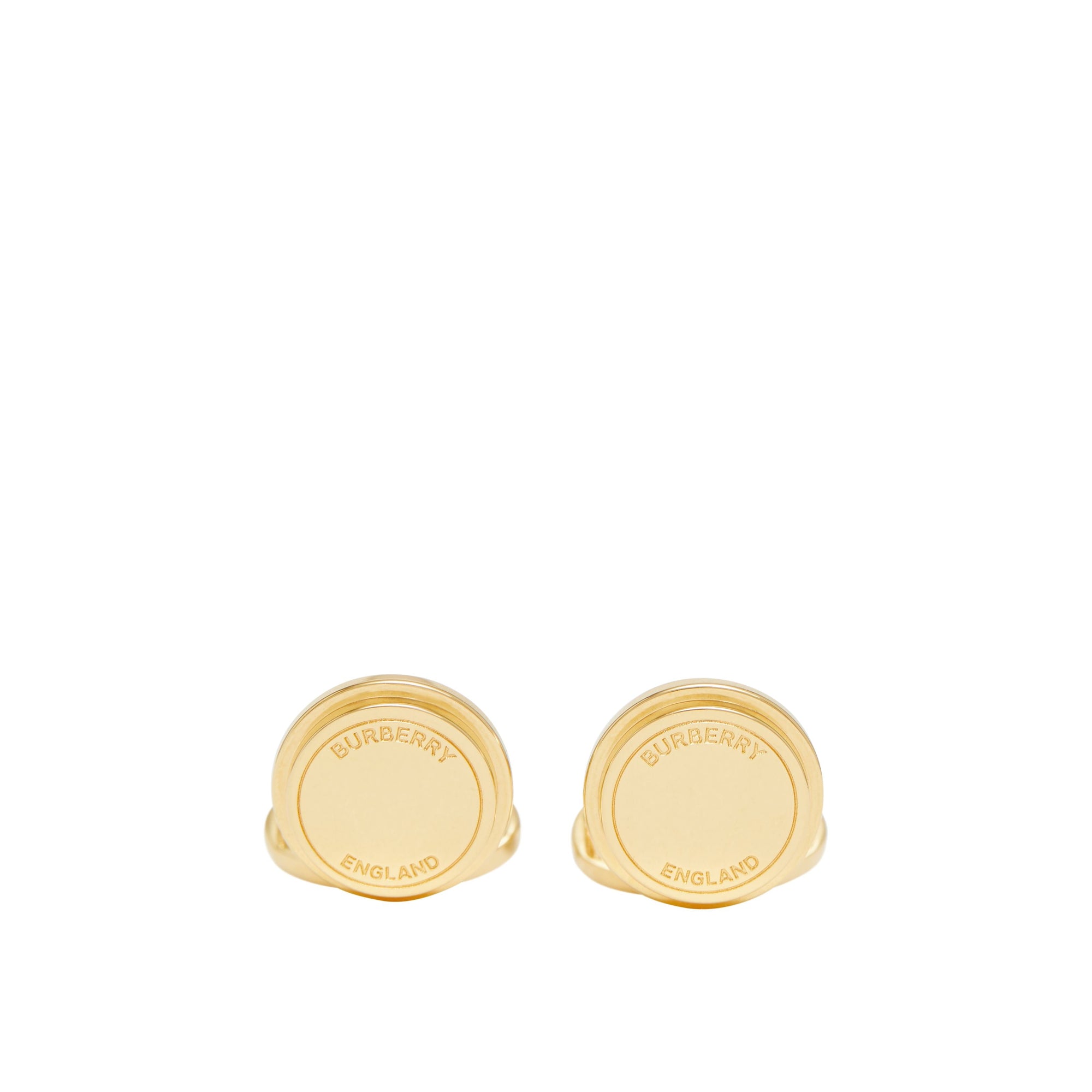 LIGHT GOLD Boutons de manchette plaqués or gravés