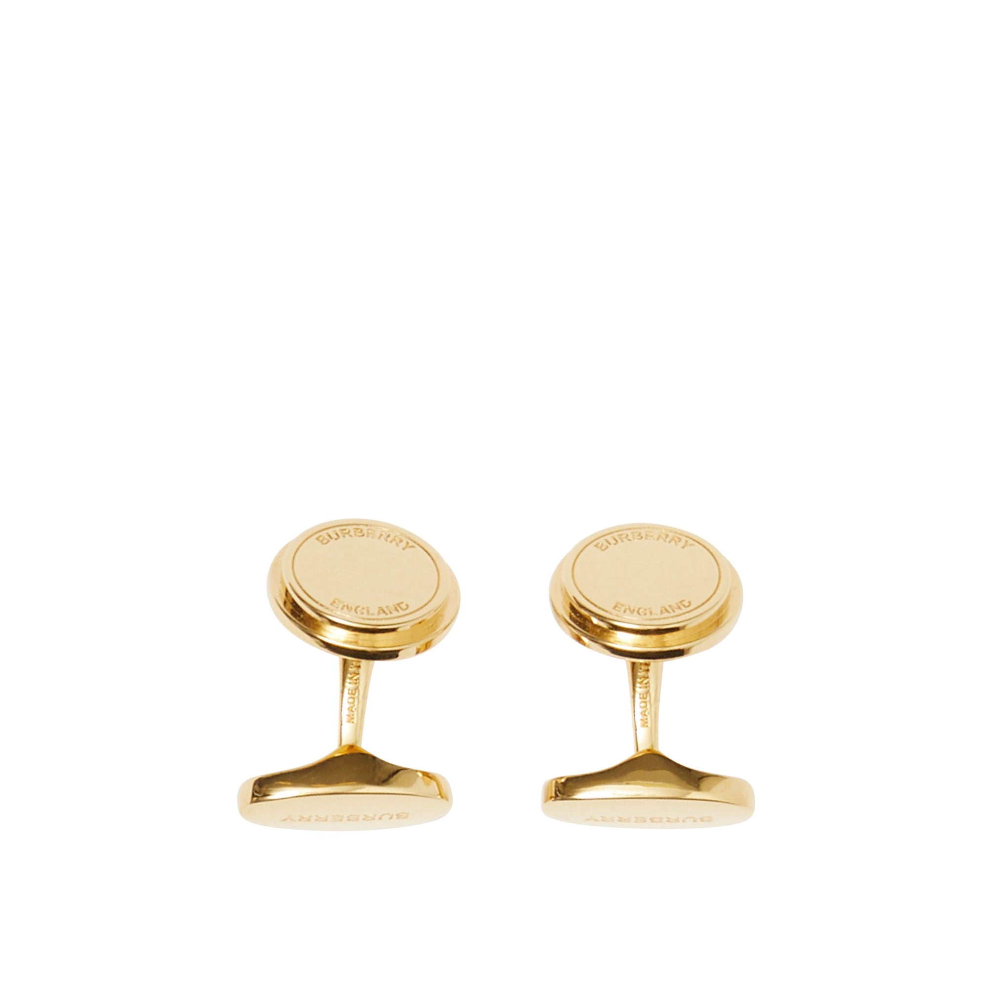 LIGHT GOLD Boutons de manchette plaqués or gravés