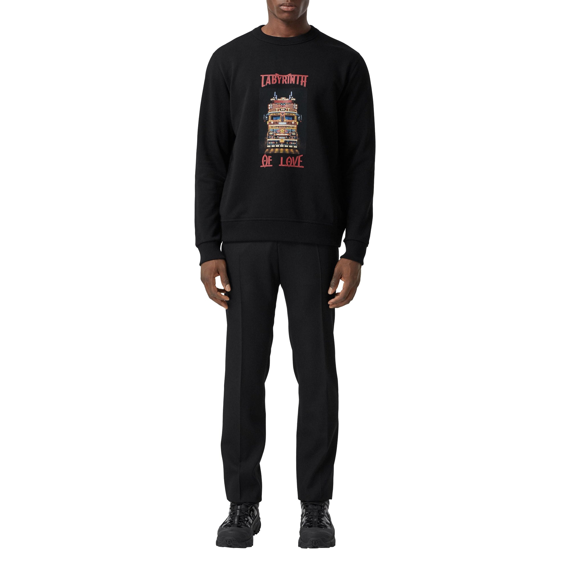 BLACK Sweat-shirt en coton avec slogan