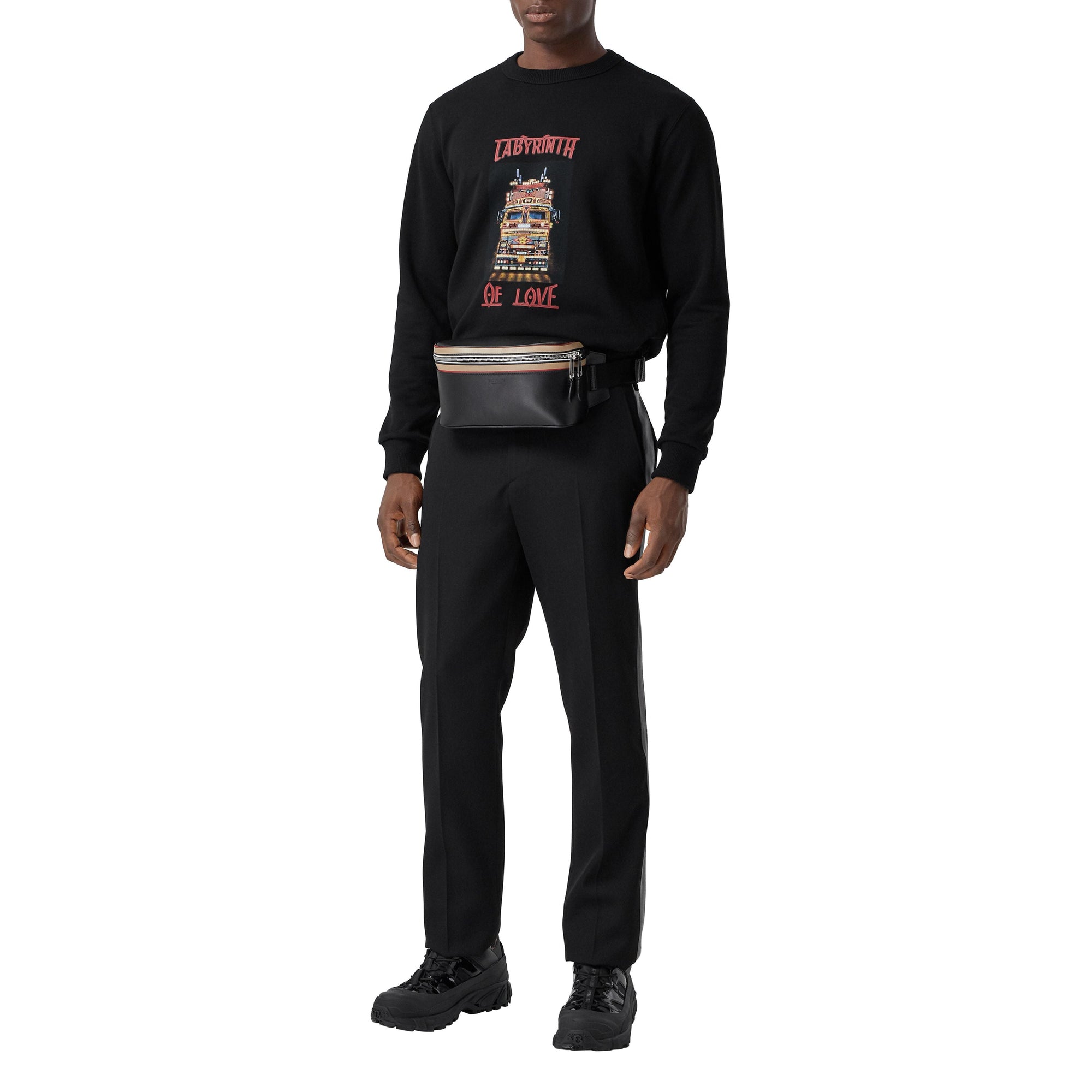 BLACK Sweat-shirt en coton avec slogan