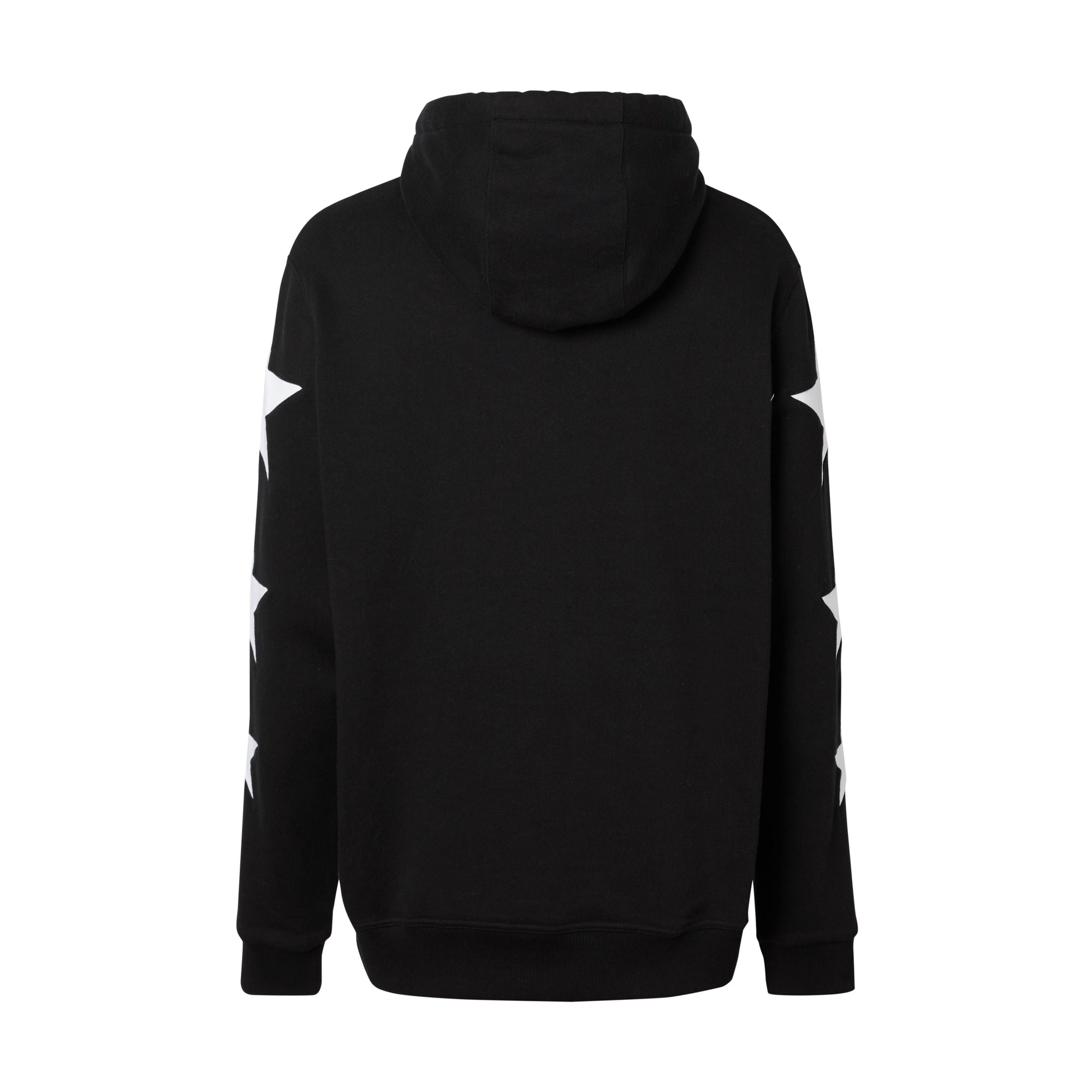 BLACK Sweat-shirt à capuche en coton à motif étoilé