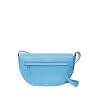 Sac olympia moyen en cuir - Bleu topaze