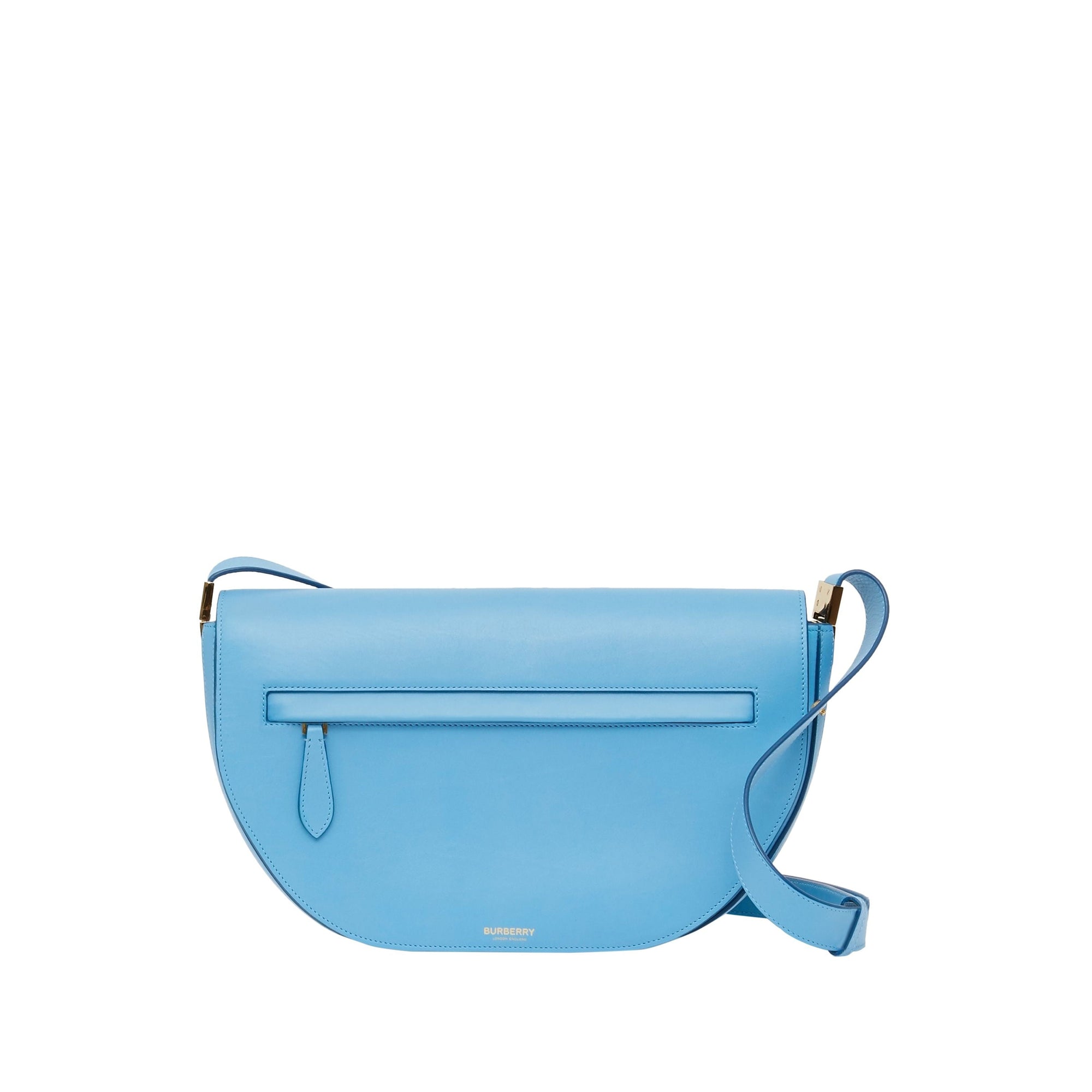 Sac olympia moyen en cuir - Bleu topaze