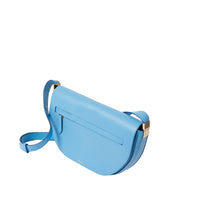 Sac olympia moyen en cuir - Bleu topaze