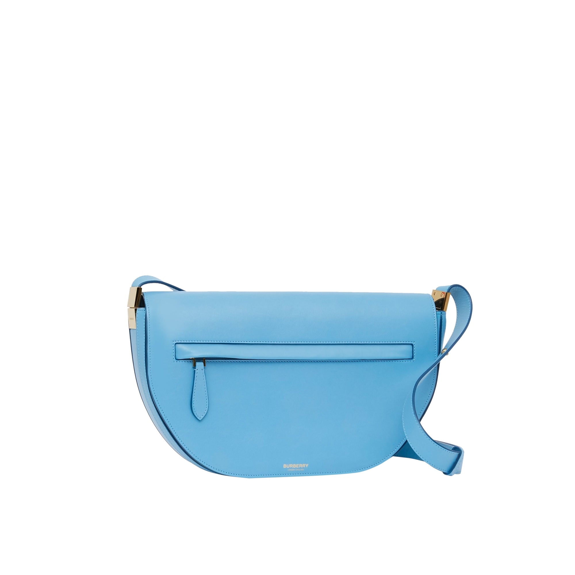 Sac olympia moyen en cuir - Bleu topaze