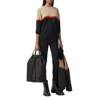 BLACK Sac à dos en cuir avec cordon de serrage