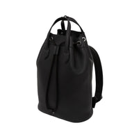 BLACK Sac à dos en cuir avec cordon de serrage