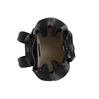 BLACK Sac à dos en cuir avec cordon de serrage