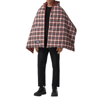 BRIGHT RED Poncho doudoune réversible en coton tartan