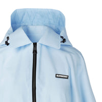 Cape en econyl® à logo avec capuche amovible - Bleu clair