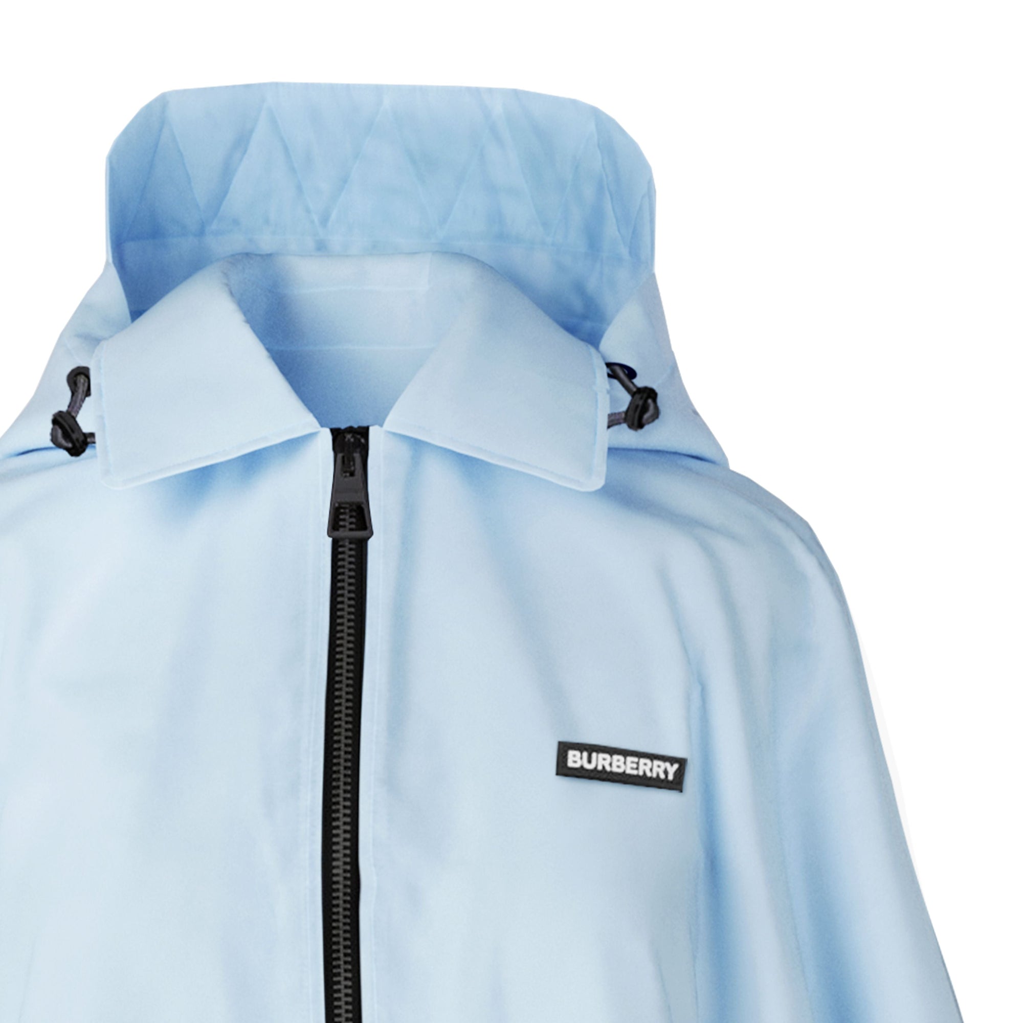 Cape en econyl® à logo avec capuche amovible - Bleu clair