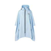 Cape en econyl® à logo avec capuche amovible - Bleu clair