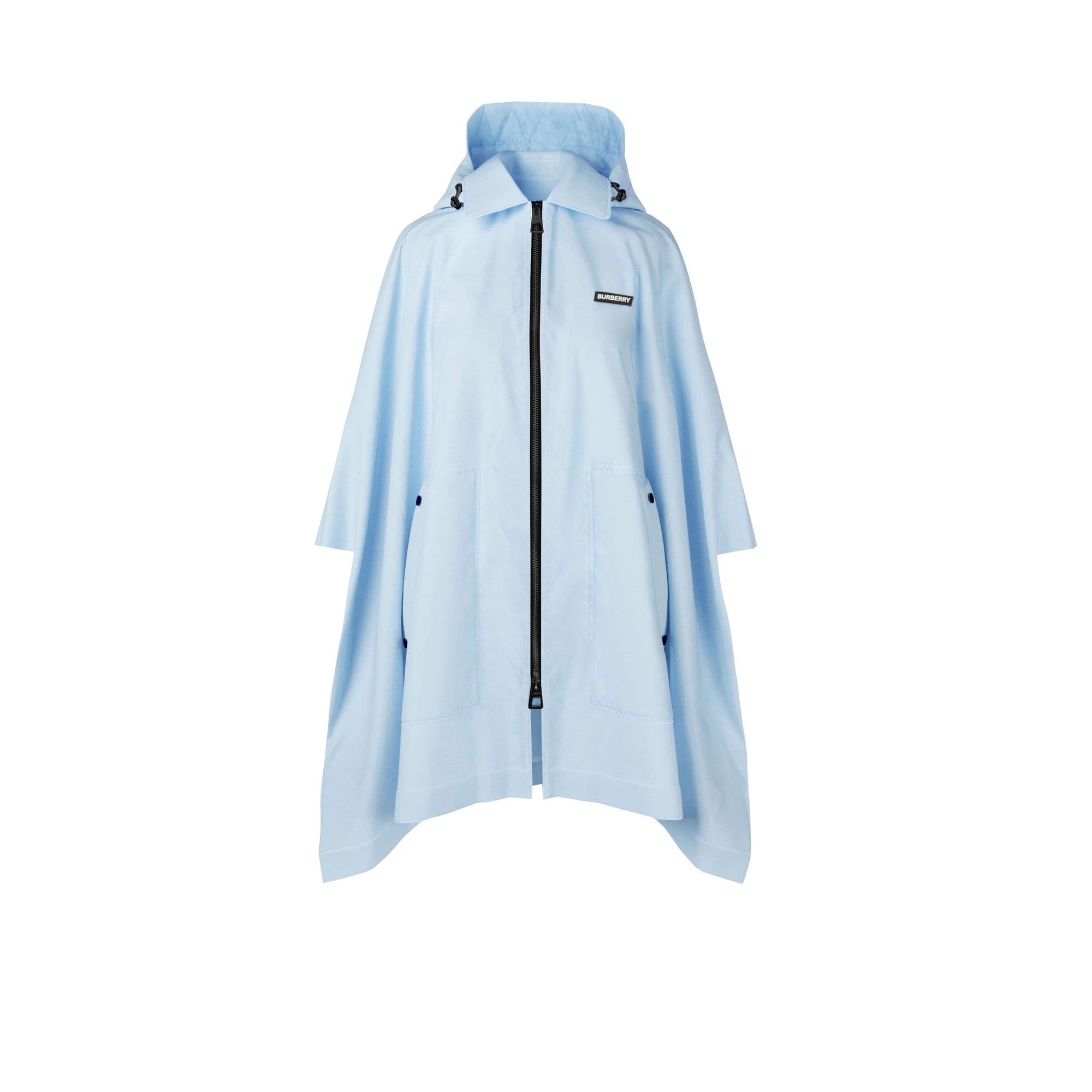 Cape en econyl® à logo avec capuche amovible - Bleu clair
