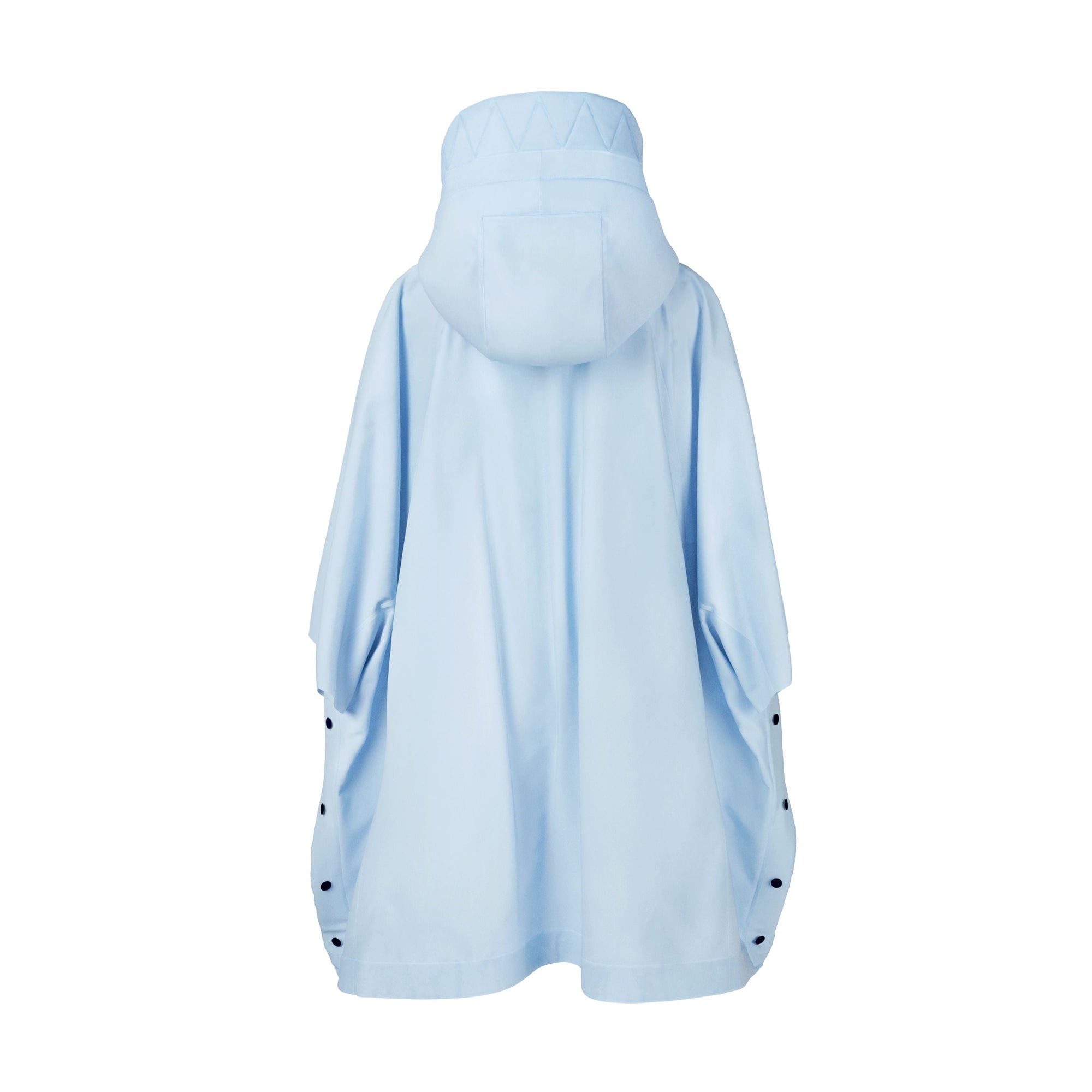 Cape en econyl® à logo avec capuche amovible - Bleu clair