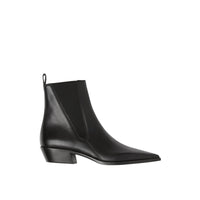 BLACK Bottines Chelsea à bout pointu en cuir