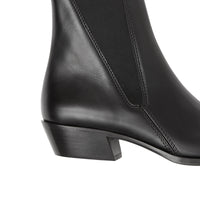 BLACK Bottines Chelsea à bout pointu en cuir
