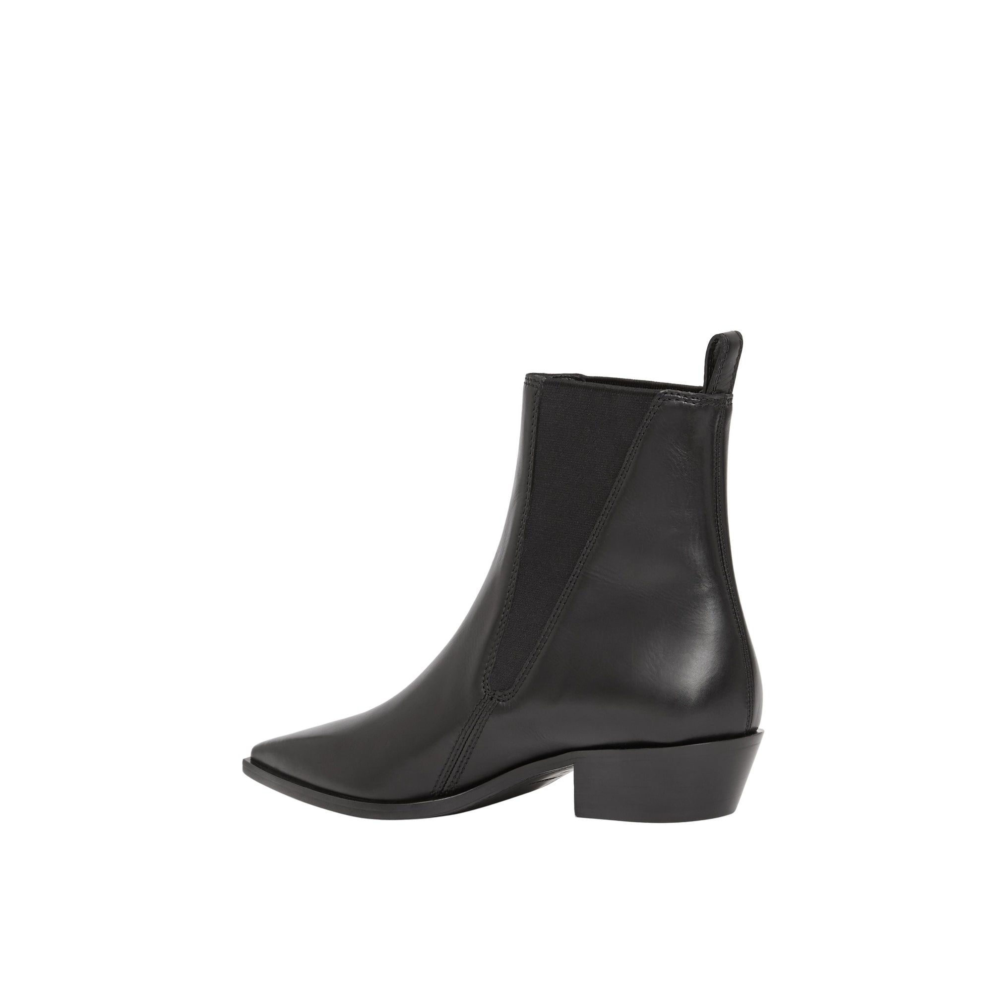 BLACK Bottines Chelsea à bout pointu en cuir