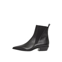BLACK Bottines Chelsea à bout pointu en cuir