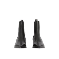 BLACK Bottines Chelsea à bout pointu en cuir