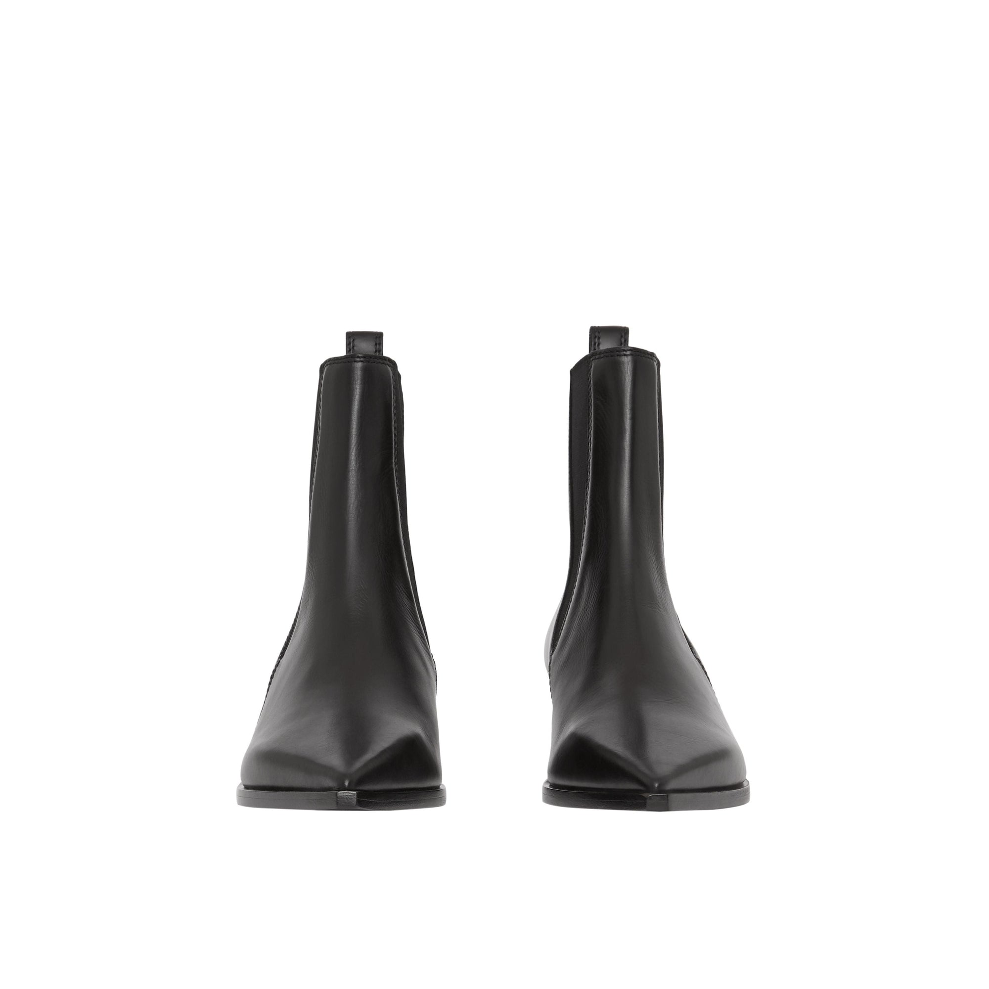 BLACK Bottines Chelsea à bout pointu en cuir