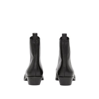 BLACK Bottines Chelsea à bout pointu en cuir