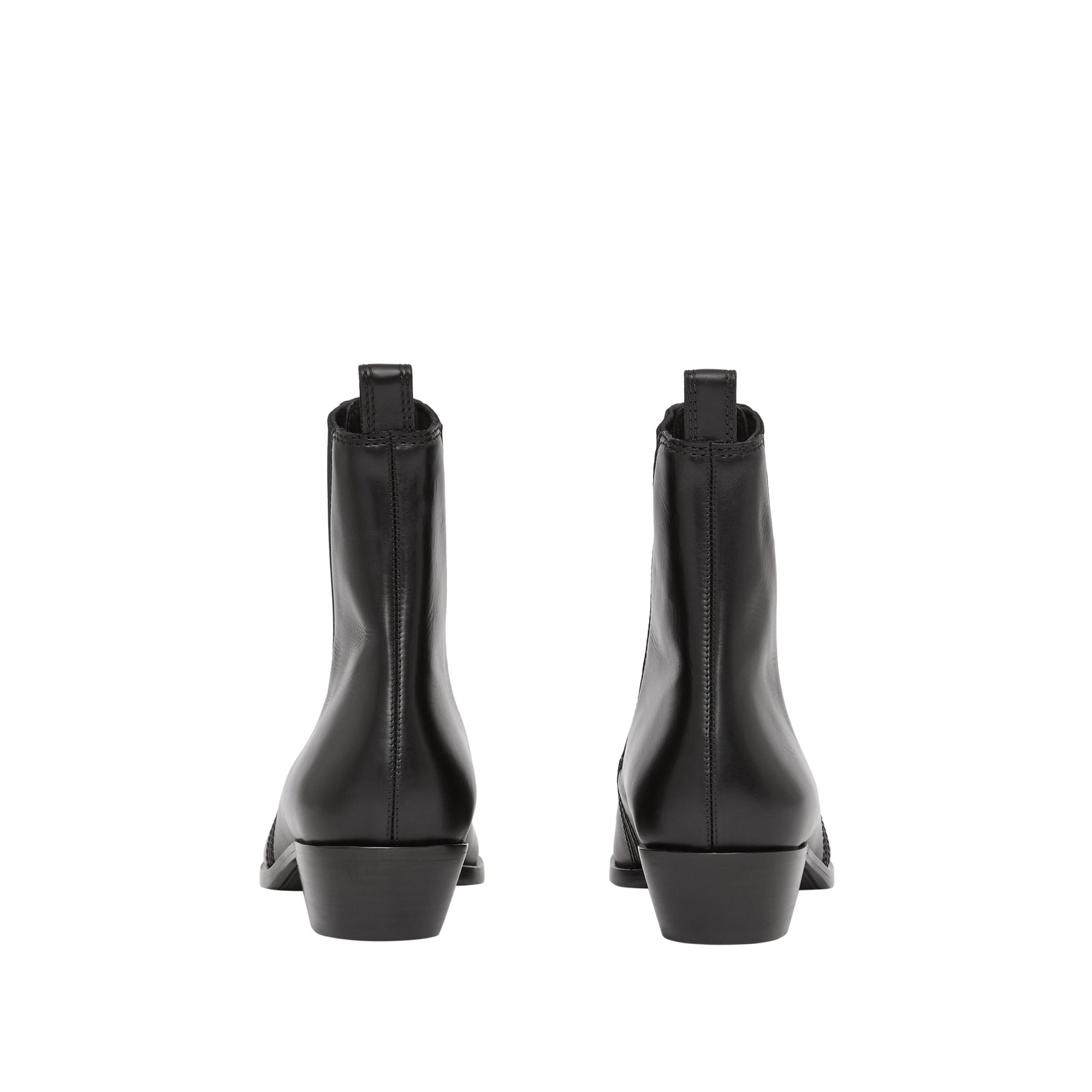 BLACK Bottines Chelsea à bout pointu en cuir