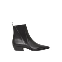 BLACK Bottines Chelsea à bout pointu en cuir