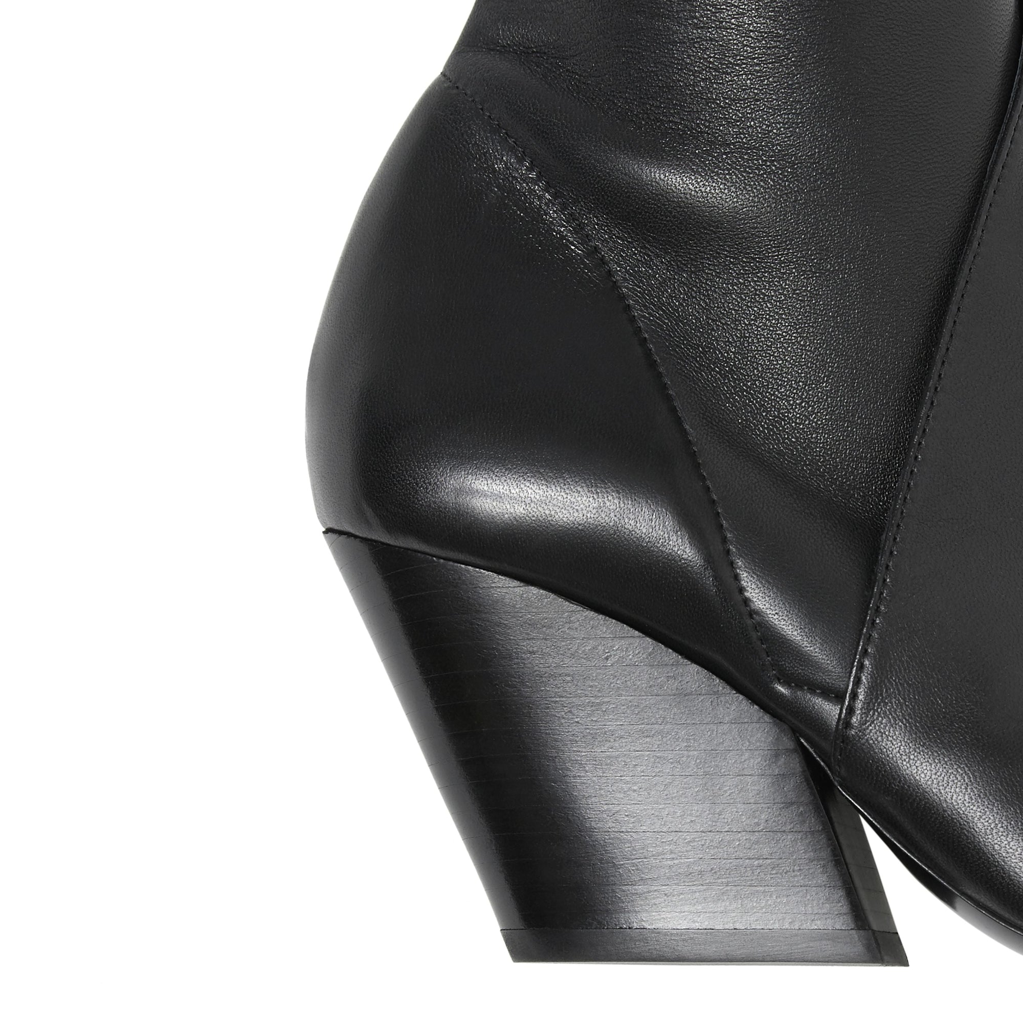 BLACK Bottes hautes à panneaux en cuir d'agneau