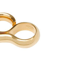 LIGHT GOLD Bague double plaquée or façon trou de serrure