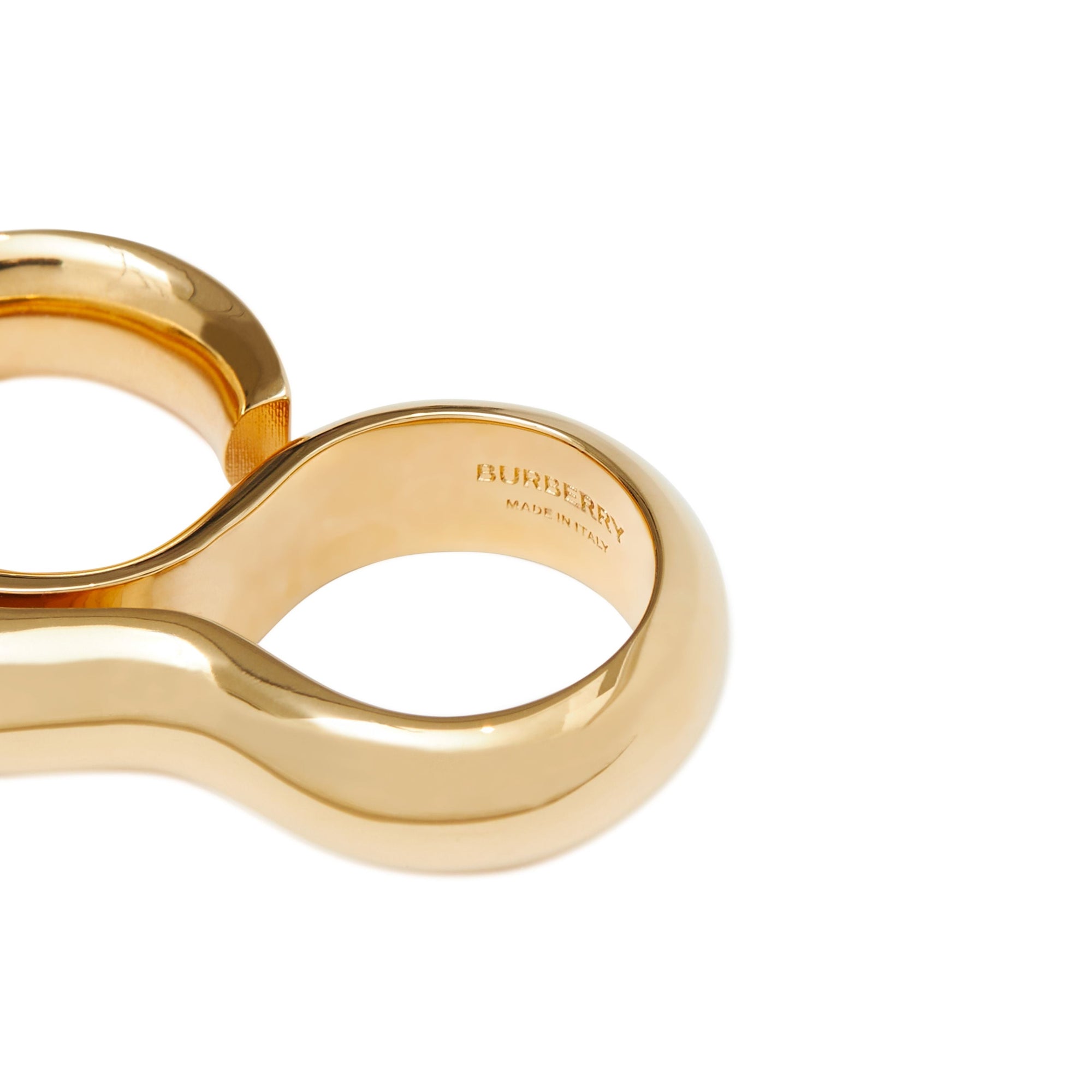 LIGHT GOLD Bague double plaquée or façon trou de serrure