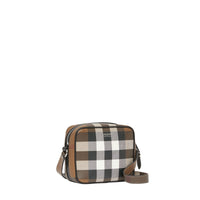 DARK BIRCH BROWN Sac à bandoulière en cuir check